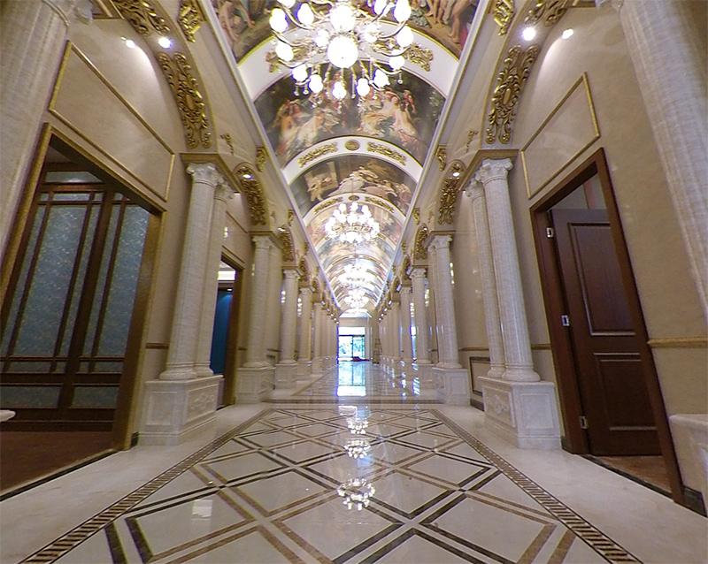 集成墙板方案设计欧式走廊_集成墙板样板间_实拍图