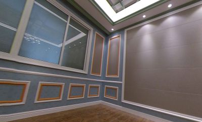   别墅地中海卧室_集成墙板样板间_实拍图