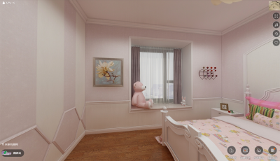  粉红公主房女儿房-13平-4千