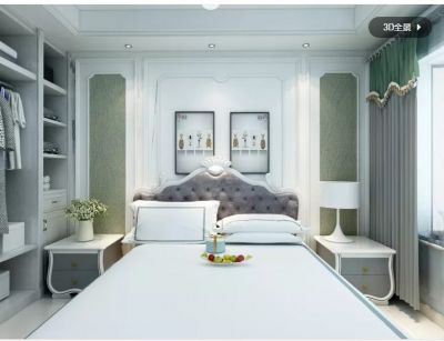   欧式_卧室_布纹_银河灰