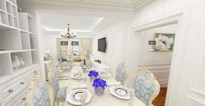   美式风格 133平 北京 4.2万 设计师小6